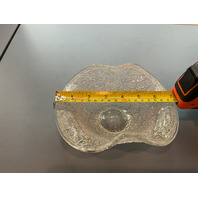 Crackle Art Glass Clear Bowl