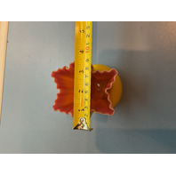 Ruffled Star - Yellow and Red Art Glass Vase