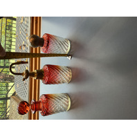 BEAUTIFUL Baccarat Rose Tint French Perfume Bottle Set