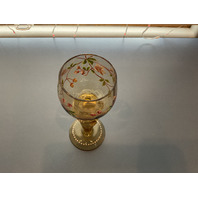 VINTAGE Fritz Hackett Hand Painted Wine Goblet