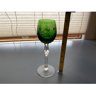 Crystal Marsala Emerald  Wine Goblet