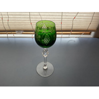 Crystal Marsala Emerald  Wine Goblet