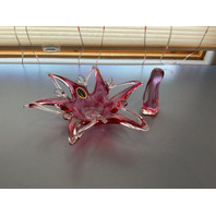 BEAUTIFUL Merano Glass Star Art Glass with Pestle Shaped Accessory