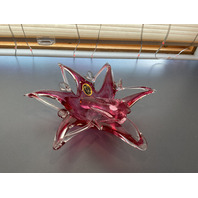 BEAUTIFUL Merano Glass Star Art Glass with Pestle Shaped Accessory