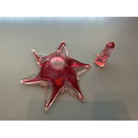 BEAUTIFUL Merano Glass Star Art Glass with Pestle Shaped Accessory