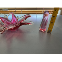 BEAUTIFUL Merano Glass Star Art Glass with Pestle Shaped Accessory