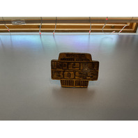 VINTAGE BRASS TONED WHITE FIELD BOSS BELT BUCKLE