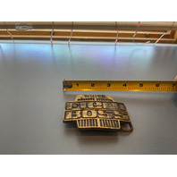 VINTAGE BRASS TONED WHITE FIELD BOSS BELT BUCKLE