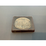 VINTAGE BELT BUCKLE Limited Edition Solid Brass Newton Kansas Harvey County Courthouse