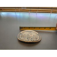 VINTAGE BELT BUCKLE Limited Edition Solid Brass Newton Kansas Harvey County Courthouse