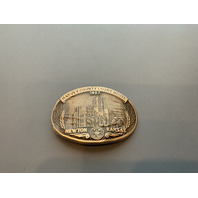 VINTAGE BELT BUCKLE Limited Edition Solid Brass Newton Kansas Harvey County Courthouse