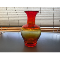 Beautiful Blenko Glass Tangerine Vase