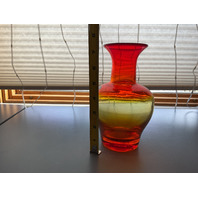 Beautiful Blenko Glass Tangerine Vase