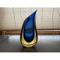 GORGEOUS Murano Art Glass Vase Signed by Luigi Onesto 9.5”H