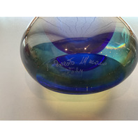 GORGEOUS Murano Art Glass Vase Signed by Luigi Onesto 9.5”H