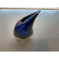 GORGEOUS Murano Art Glass Vase Signed by Luigi Onesto 9.5”H