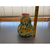 BEAUTIFUL Art Glass Signed Vase 5”H