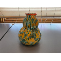 BEAUTIFUL Art Glass Signed Vase 5”H