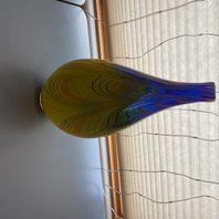 BEAUTIFUL Art Glass Vase 14.25”H