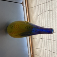 BEAUTIFUL Art Glass Vase 14.25”H