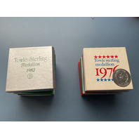 Towle Sterling Medallion Ornaments 1971-1982 Set of 12