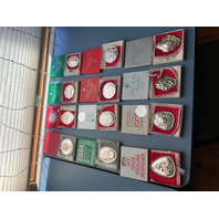 Towle Sterling Medallion Ornaments 1971-1982 Set of 12