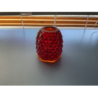 VTG FENTON Amberina Glass Hobnail Fairy Lamp 3"H