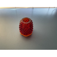 VTG FENTON Amberina Glass Hobnail Fairy Lamp 3"H