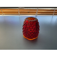 VTG FENTON Amberina Glass Hobnail Fairy Lamp 3"H