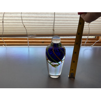 STUNNING Art Glass Perfume Bottle Signed 2004 4”H