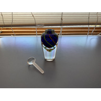 STUNNING Art Glass Perfume Bottle Signed 2004 4”H