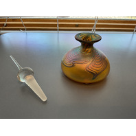 BEAUTIFUL Robert Held Iridescent Signed Perfume Art Glass Bottle