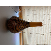 GORGEOUS Signed Art Glass Pitcher Vase 13”H