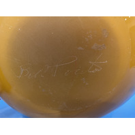 GORGEOUS Signed Art Glass Pitcher Vase 13”H