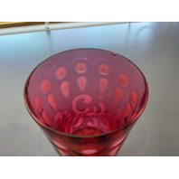 BEAUTIFUL Button and Braids Art Glass Pitcher with 2 Glasses Set