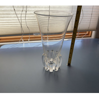 VTG Steuben Crystal Lotus Signed Vases 9.75"H