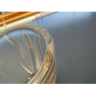 Lalique Deux Tulipes Art Glass Vase 4.25&rdquo;H