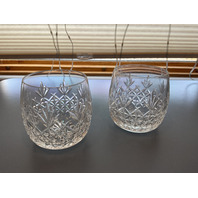 BEAUTIFUL Waterford Old Fashioned Glasses Pair 3.75&rdquo;H