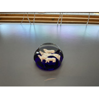 Baccarat Crystal France Taurus the Bull Sulphide Faceted Zodiac Paperweight 2.5&rdquo;W