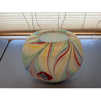 STUNNING Murano Style Art Glass Vase 9&rdquo; H