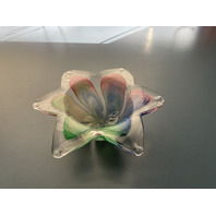 Murano Style Art Glass Flower Dish