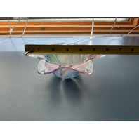 Murano Style Art Glass Flower Dish