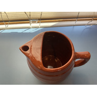 Ceramic Barrel Shaped Pitcher 7.5&rdquo;H