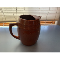 Ceramic Barrel Shaped Pitcher 7.5&rdquo;H