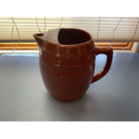 Ceramic Barrel Shaped Pitcher 7.5”H