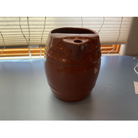 Ceramic Barrel Shaped Pitcher 7.5&rdquo;H