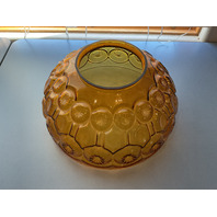Vintage LE Smith Amber Glass “Moon and Stars” Patterned Lamp Shade