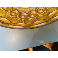 Vintage LE Smith Amber Glass &ldquo;Moon and Stars&rdquo; Patterned Lamp Shade