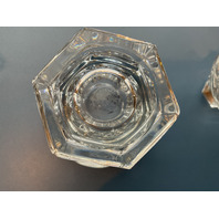 BEAUTIFUL Baccarat Crystal Bretagne Mustard Condiment Jars with Lid and Spoon 4.5"H SET OF 4