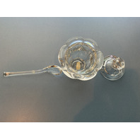 BEAUTIFUL Baccarat Crystal Bretagne Mustard Condiment Jars with Lid and Spoon 4.5"H SET OF 4